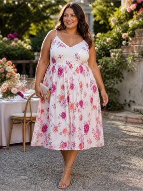 Torrid Size 1 Floral Midi Dress